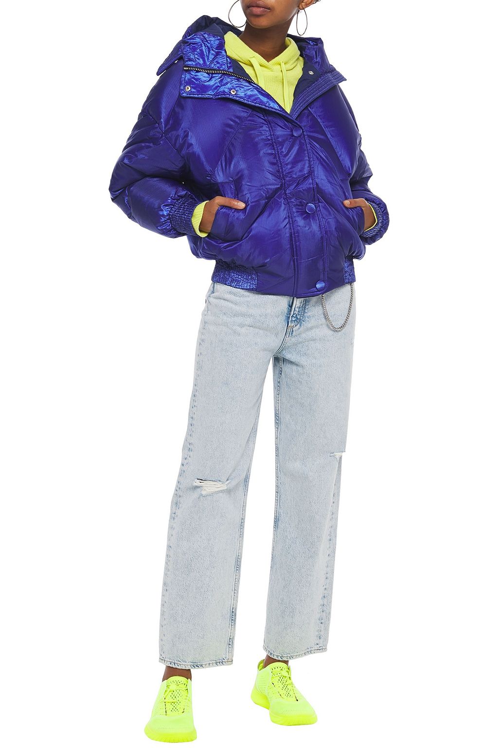 IENKI IENKI Dunlop quilted shell hooded down jacket