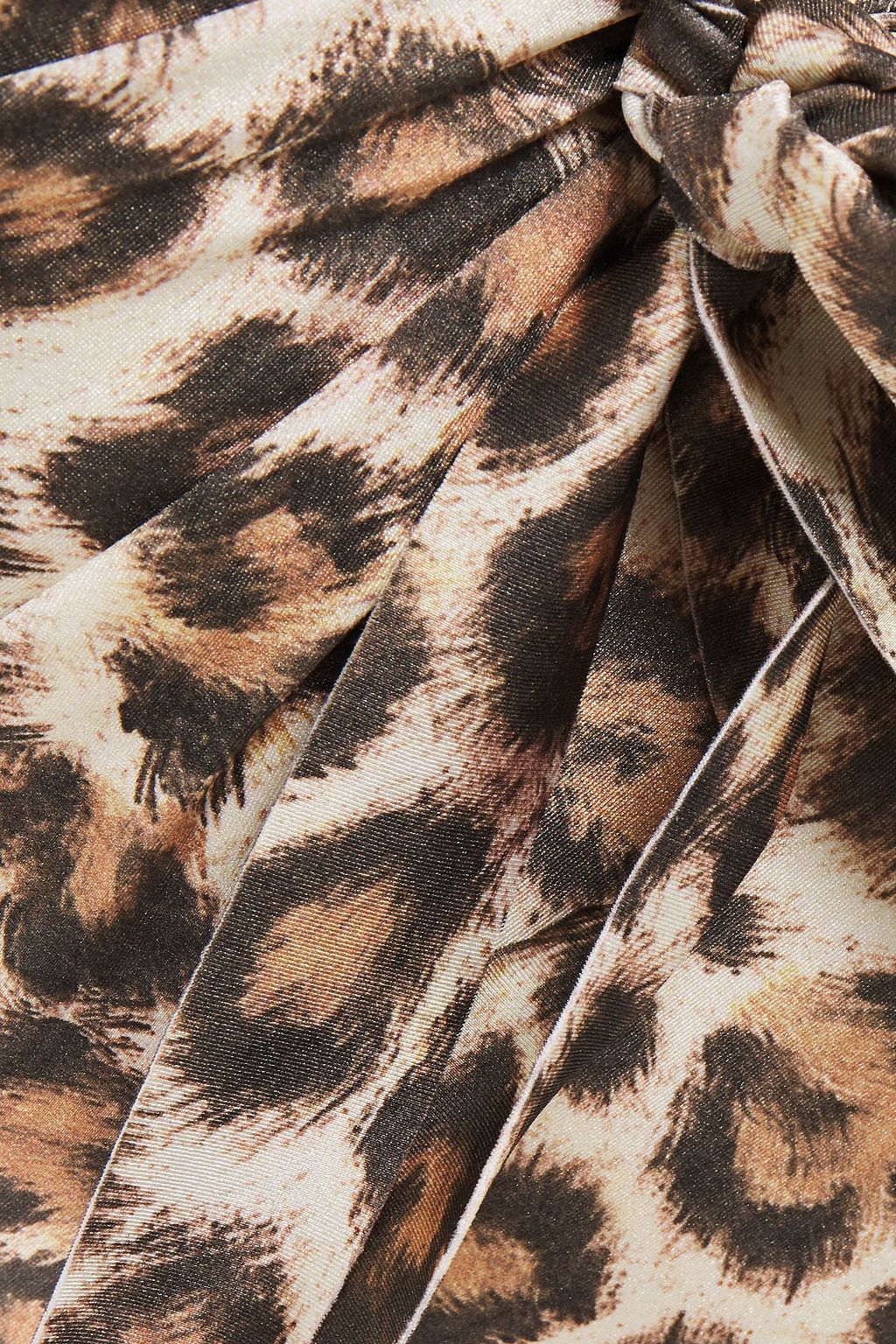 ZIMMERMANN Bonita leopard-print wrap-effect swimsuit