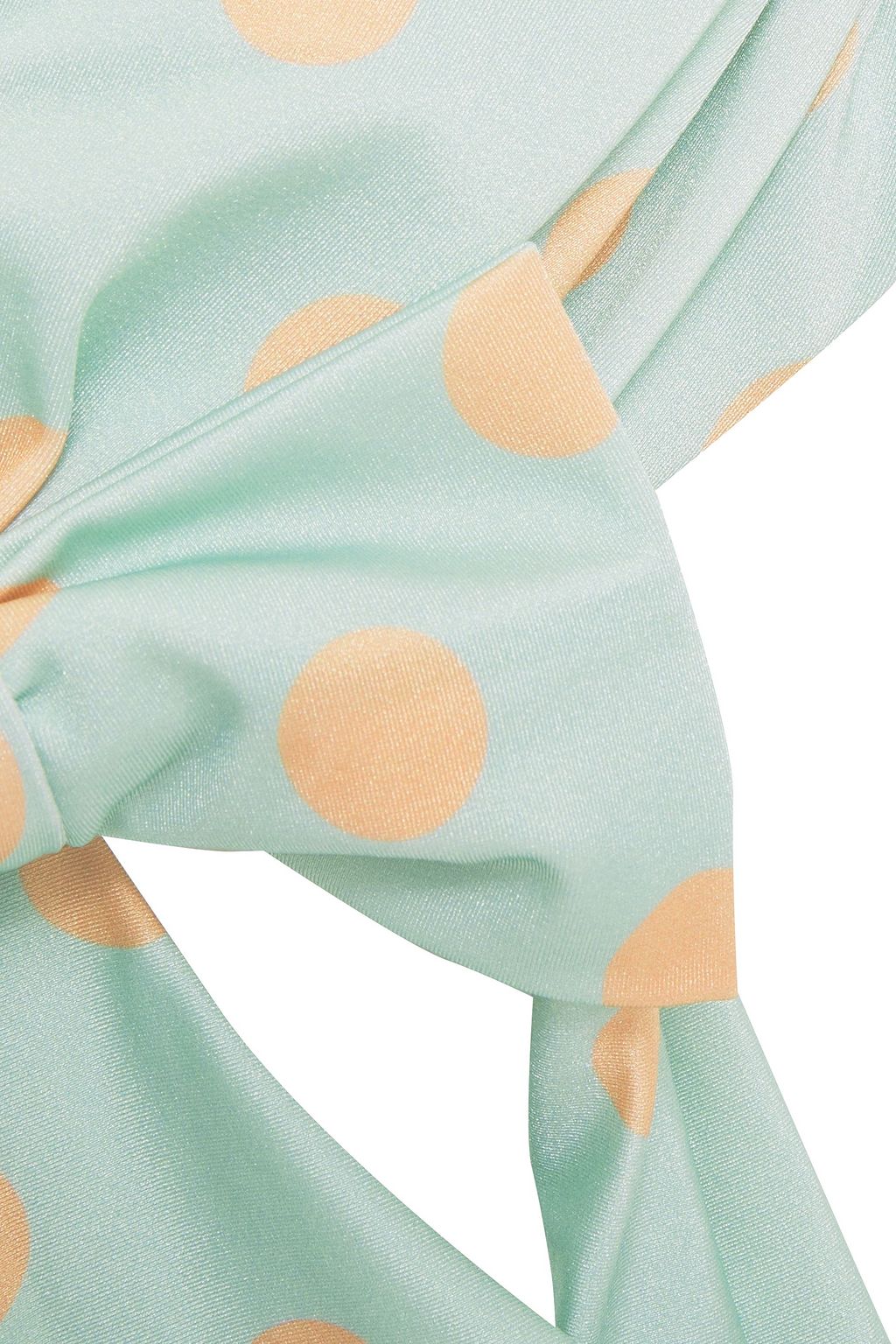 ZIMMERMANN Kirra Tie bow-embellished cutout polka-dot halterneck swimsuit