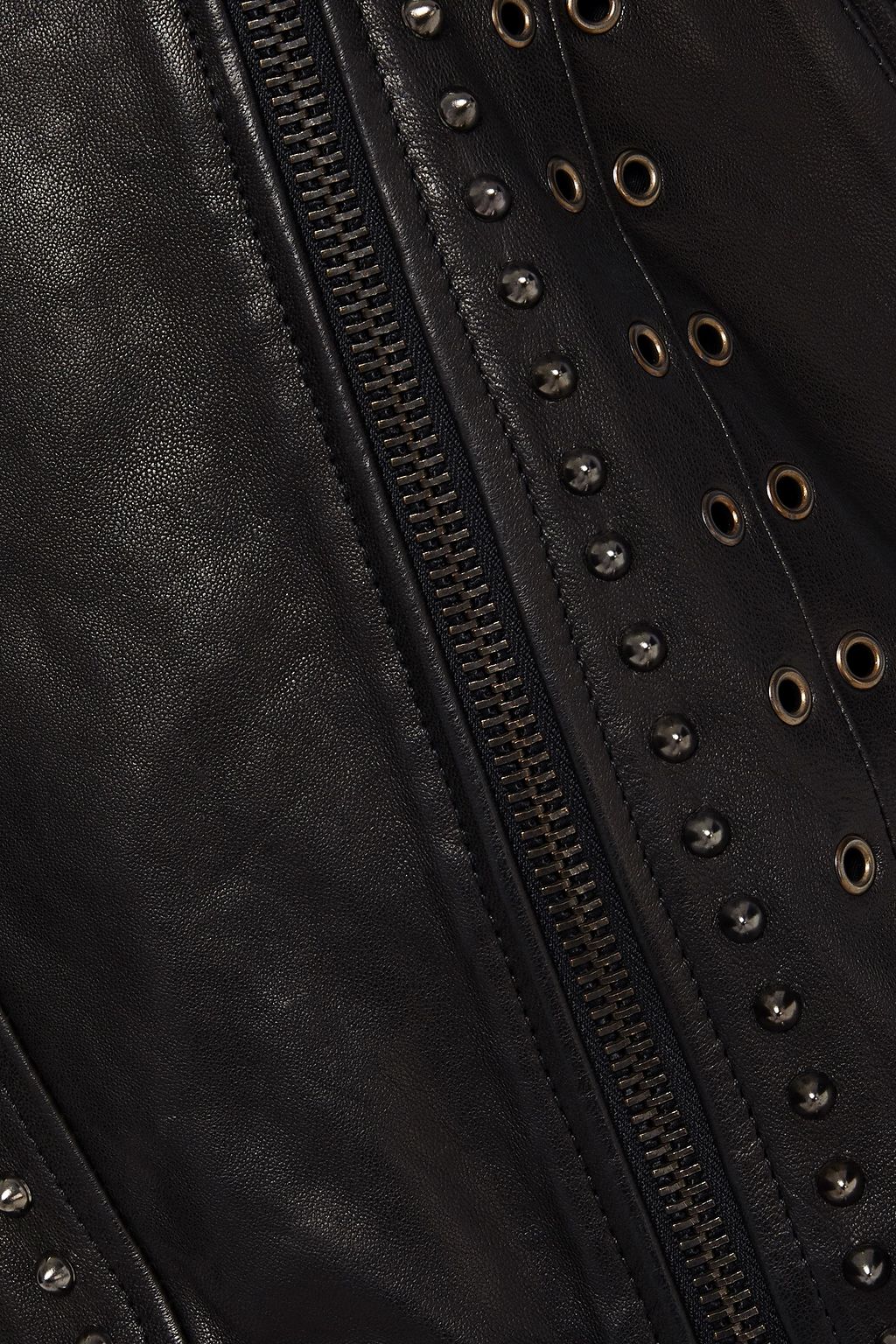 7 FOR ALL MANKIND Embellished leather biker jacket