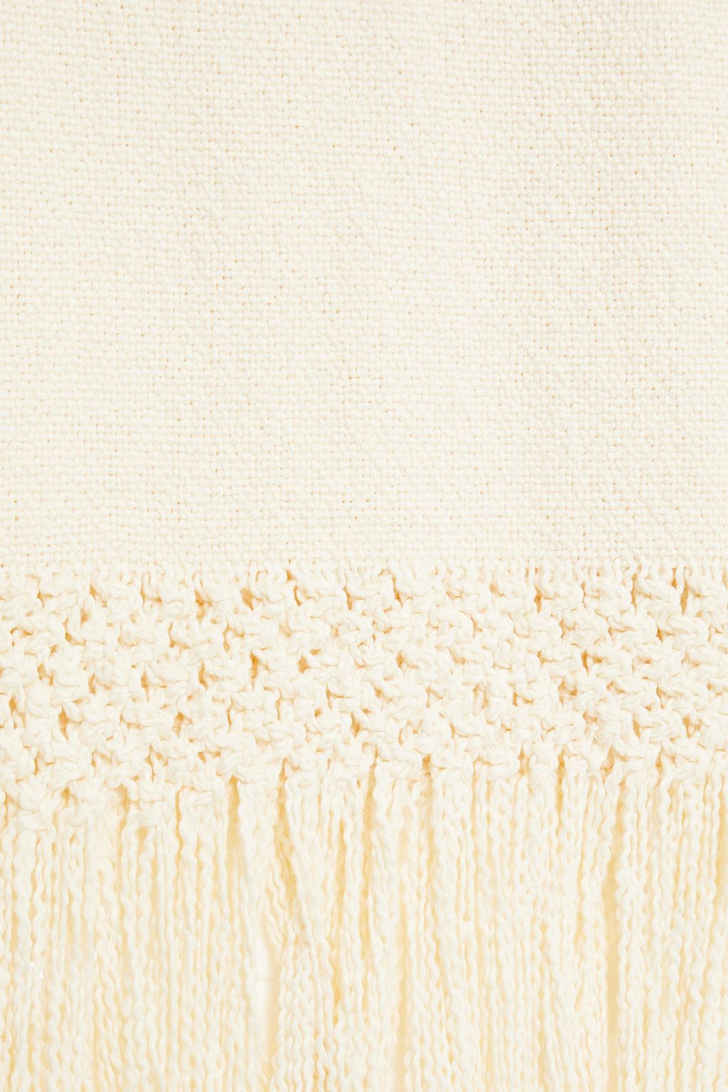 RHODE Aaliyah macramé-trimmed cotton midi dress