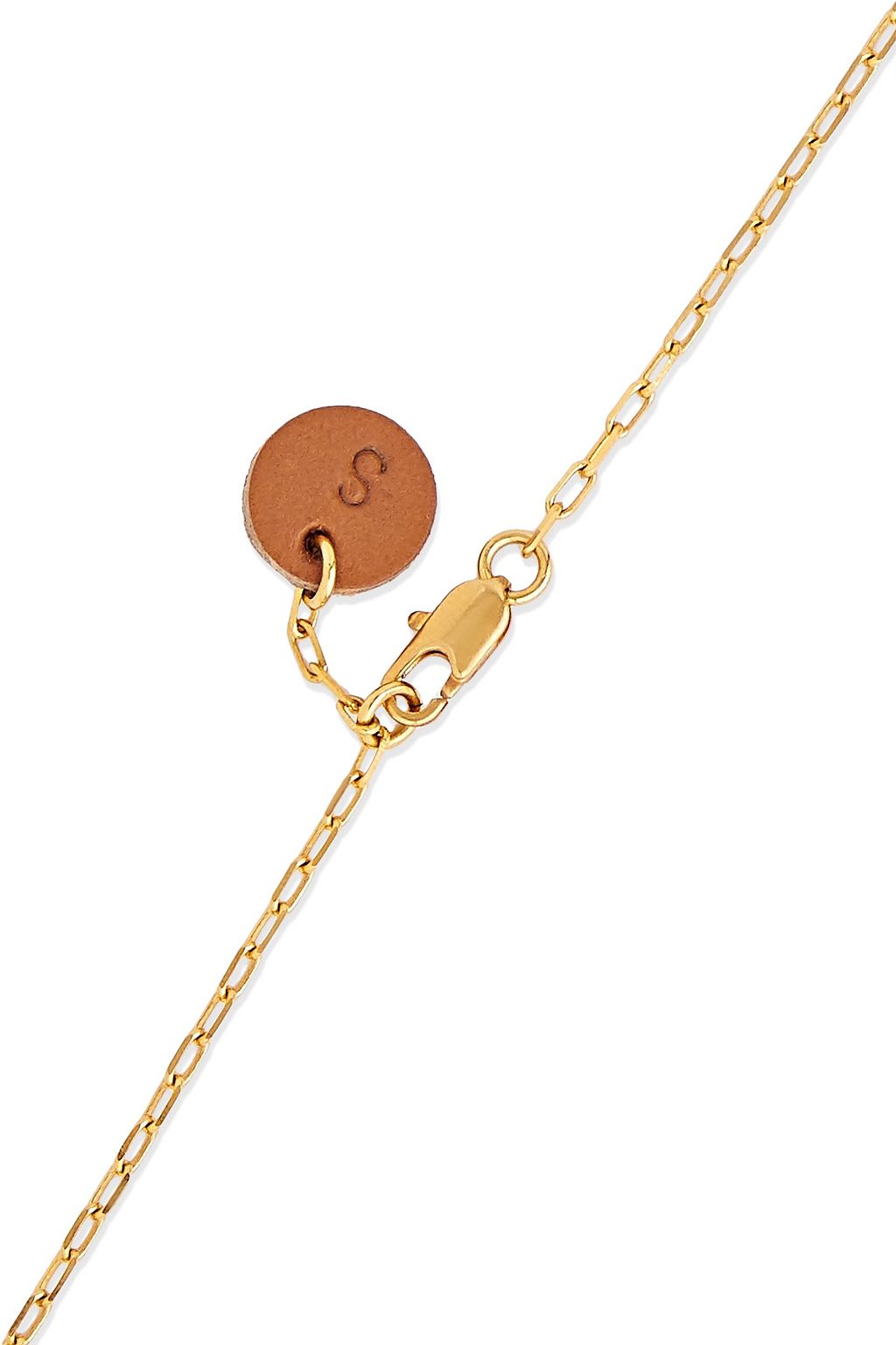 SIRCONSTANCE Reiki gold-plated crystal necklace