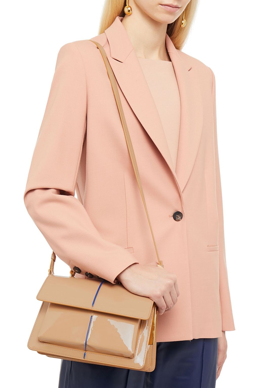 MARNI Patent-leather shoulder bag