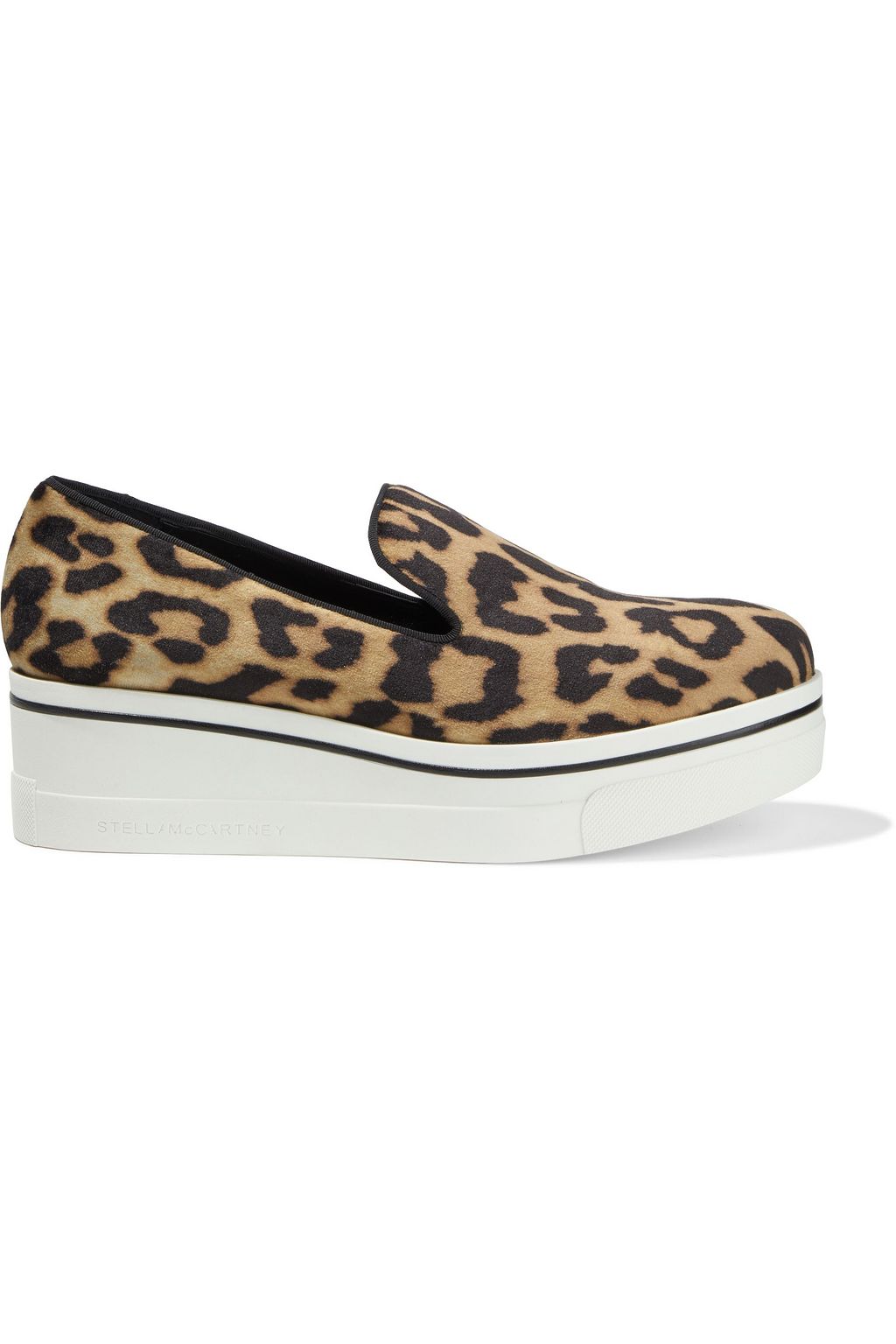 Binx leopard-print velvet platform slip 