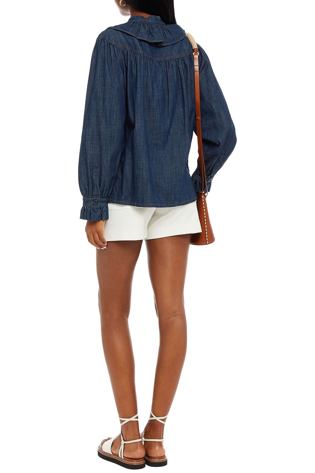 SEE BY CHLOÉ Ruffled denim top
