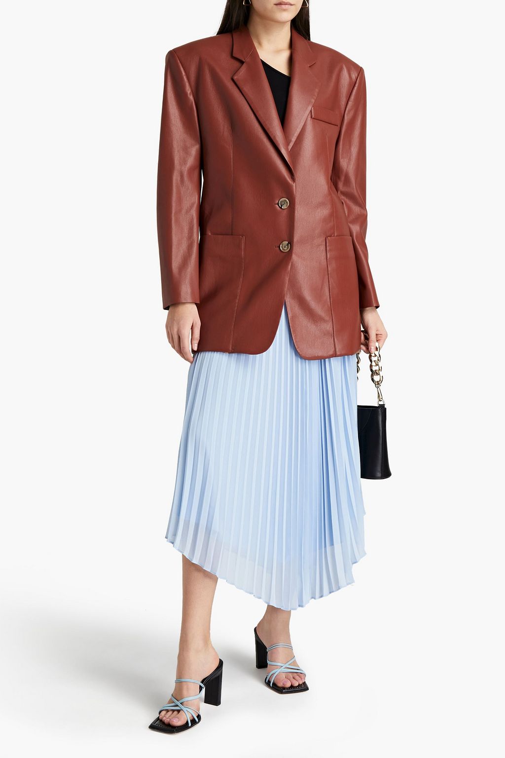 NANUSHKA Evan vegan leather blazer