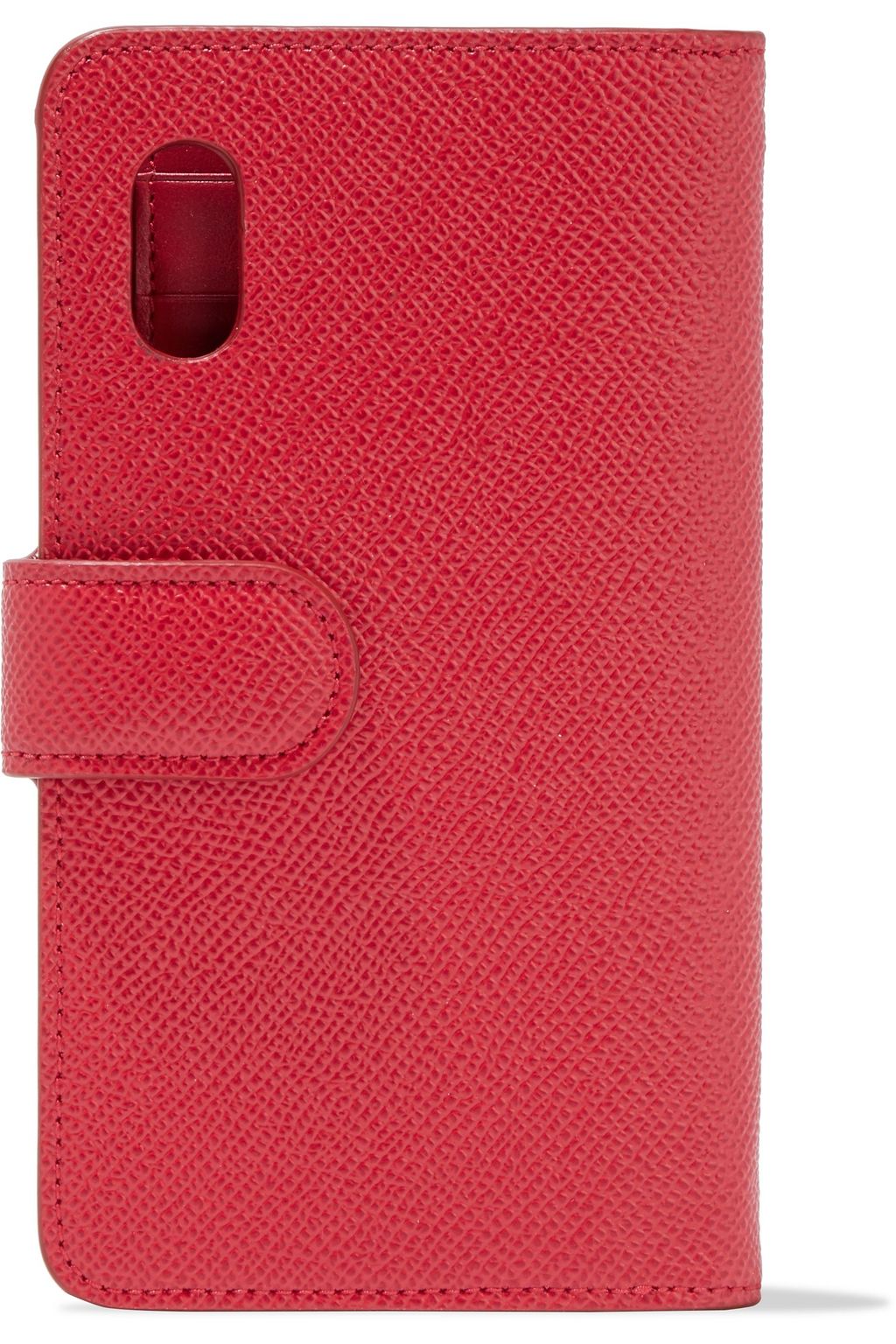 DOLCE&GABBANA Crystal-embellished textured-leather iPhone X case