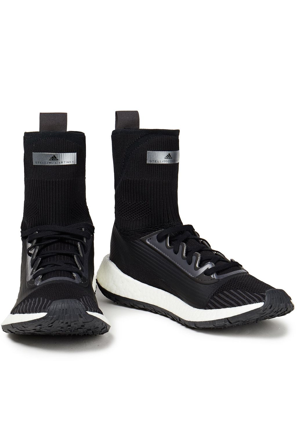 ADIDAS BY STELLA MCCARTNEY Rubber-trimmed stretch-knit sneakers