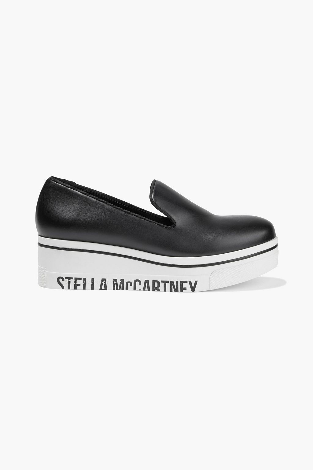 leather platform slip on sneakers