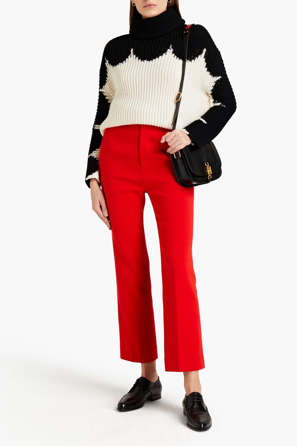 SAINT LAURENT Wool-blend straight-leg pants