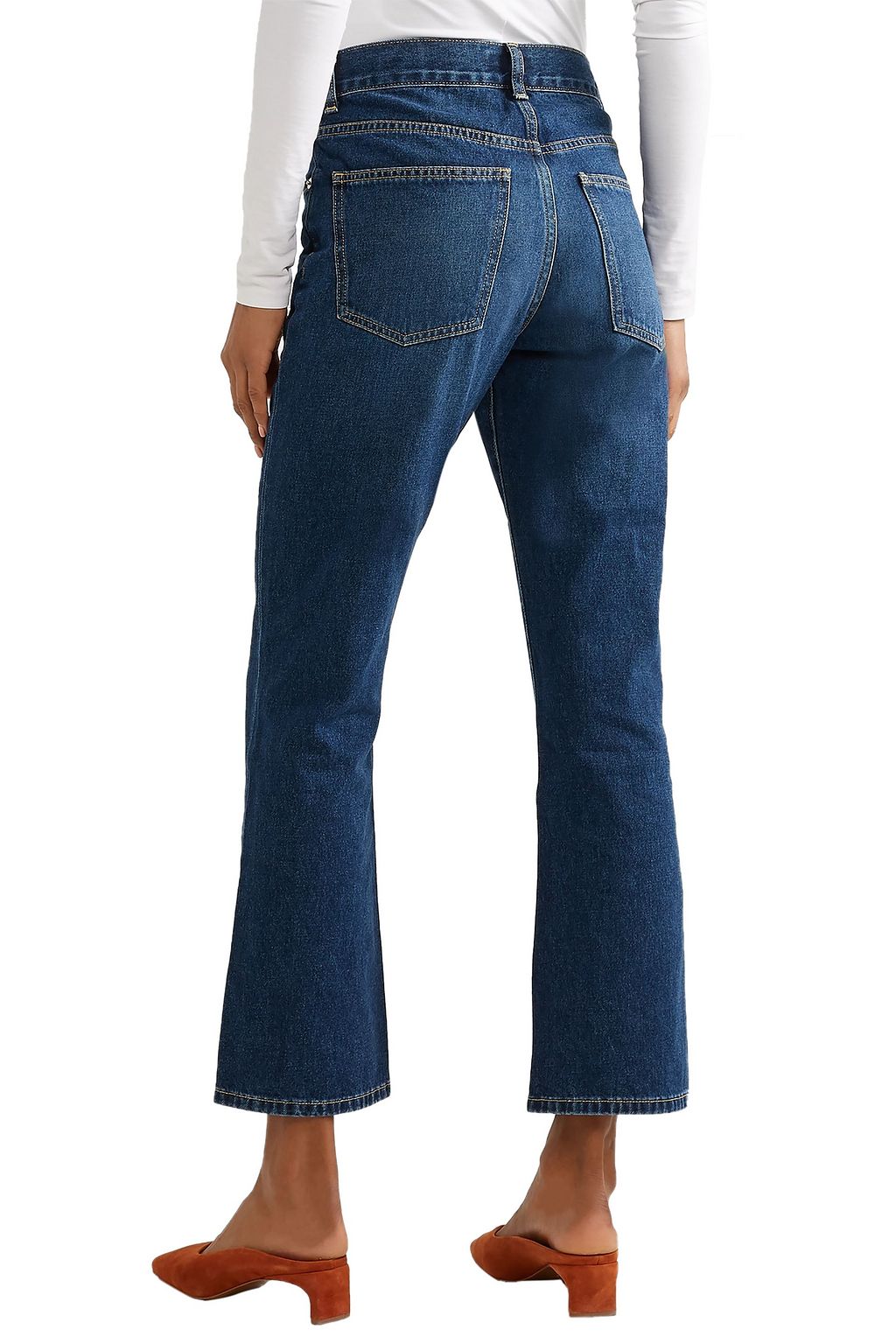 EVE DENIM Jane cropped high-rise flared jeans
