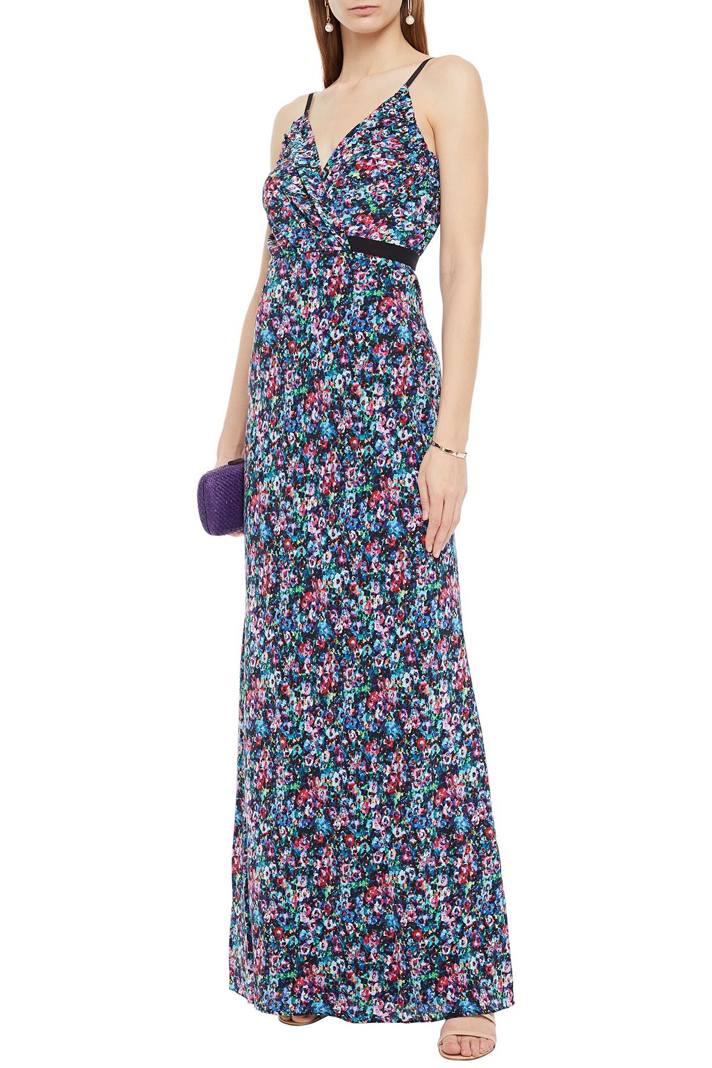 SALONI Jennie ruffled floral-print silk crepe de chine maxi dress