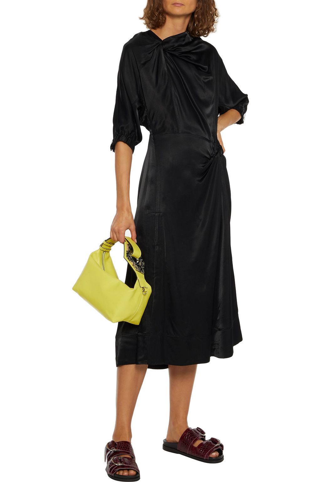 3.1 PHILLIP LIM Twist-front satin midi dress