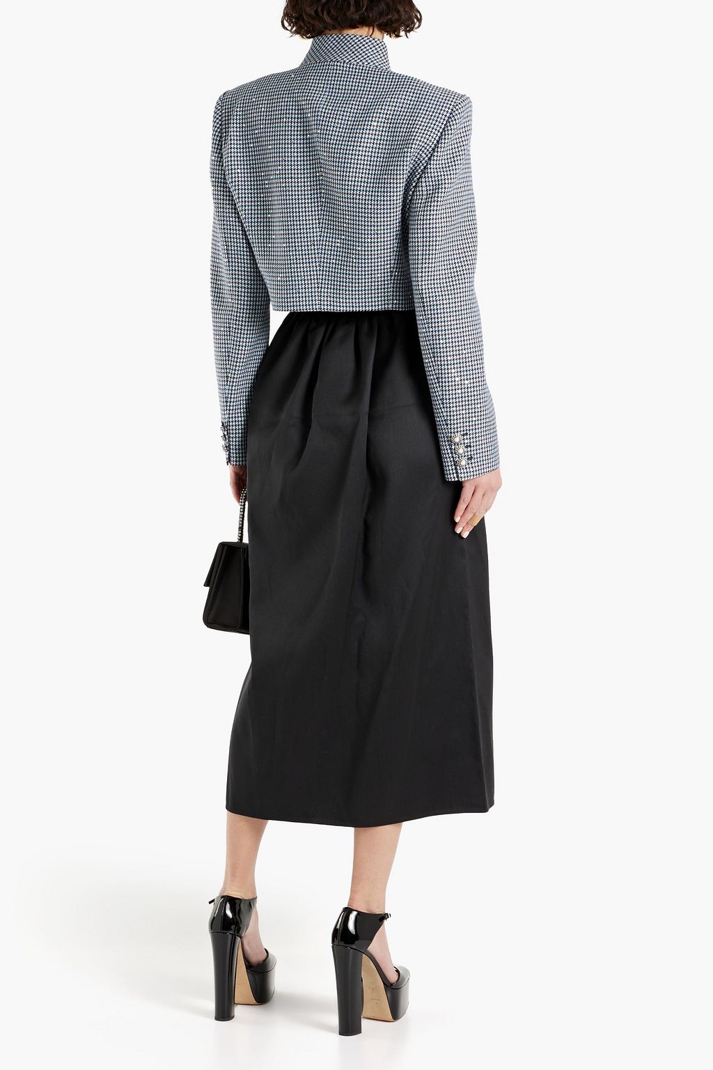 MAGDA BUTRYM Gathered wool and silk-blend midi wrap skirt