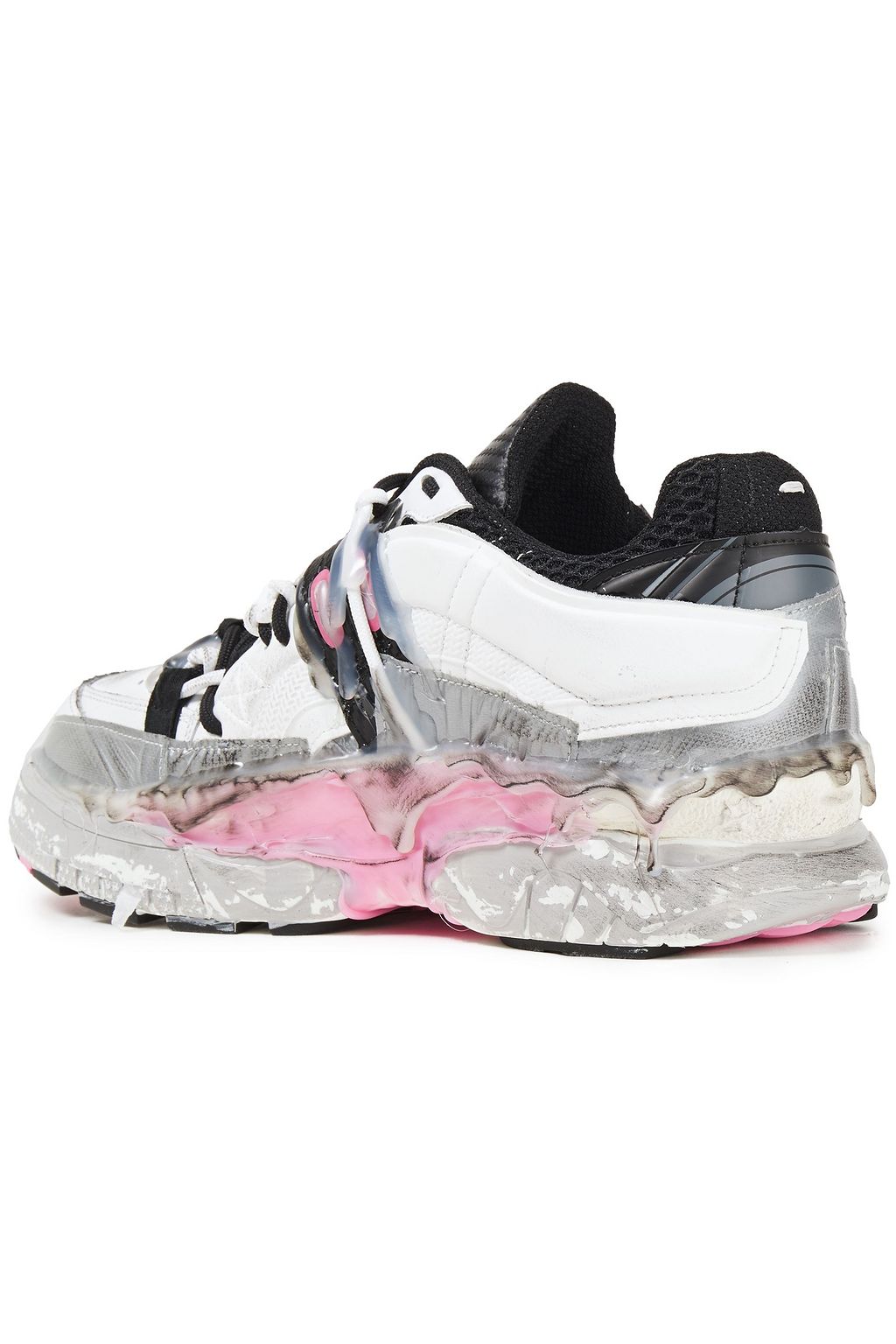 fusion leather and mesh sneakers