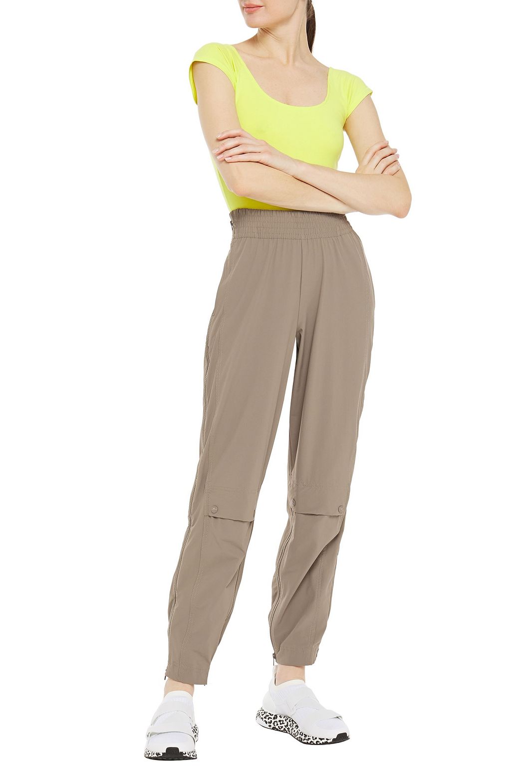ADIDAS BY STELLA MCCARTNEY Mesh-trimmed shell track pants