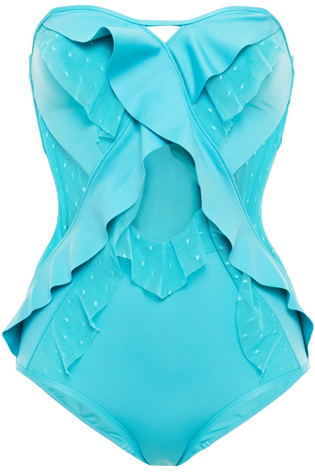 frill bandeau swimsuit