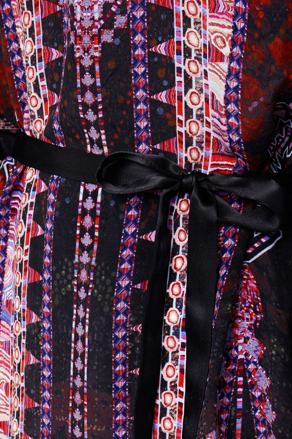 CAMILLA Studded printed fil coupé silk crepe de chine mini dress