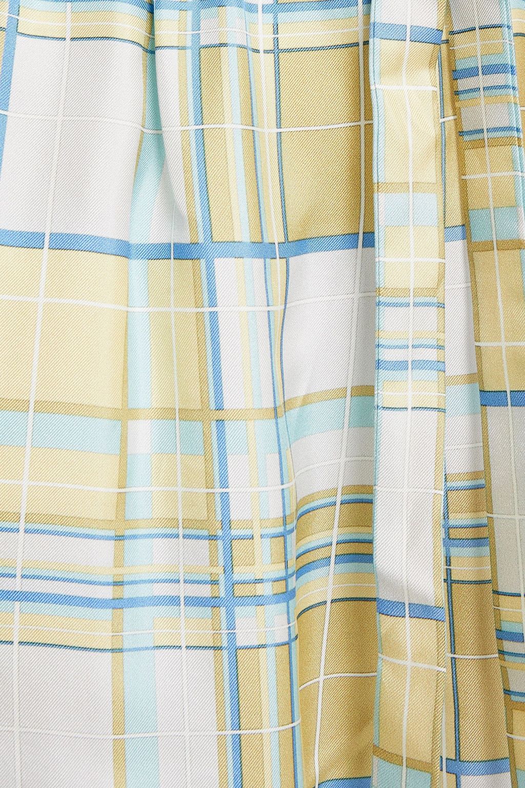 ZIMMERMANN Super Eight checked silk-twill wide-leg pants