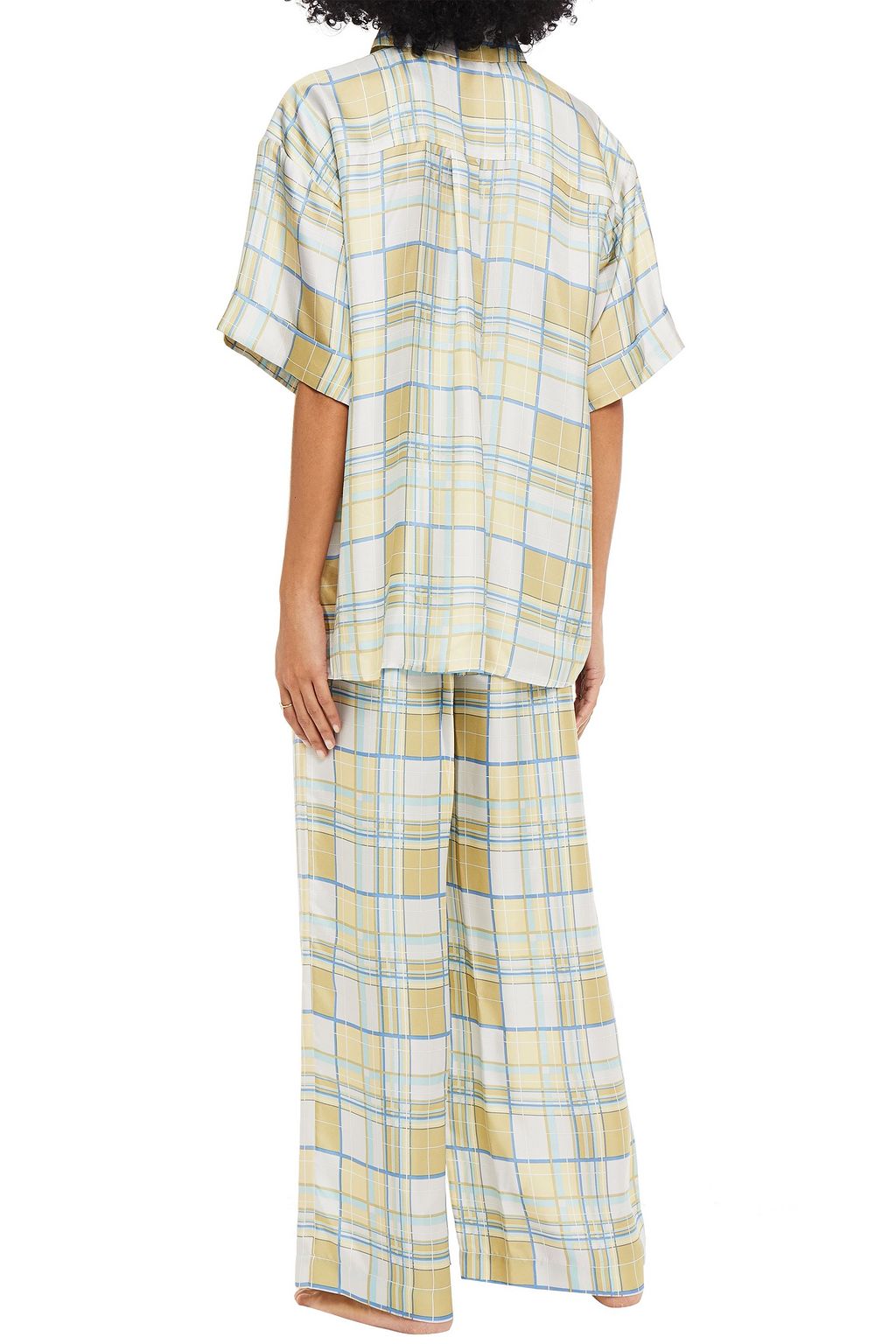 ZIMMERMANN Super Eight checked silk-twill wide-leg pants