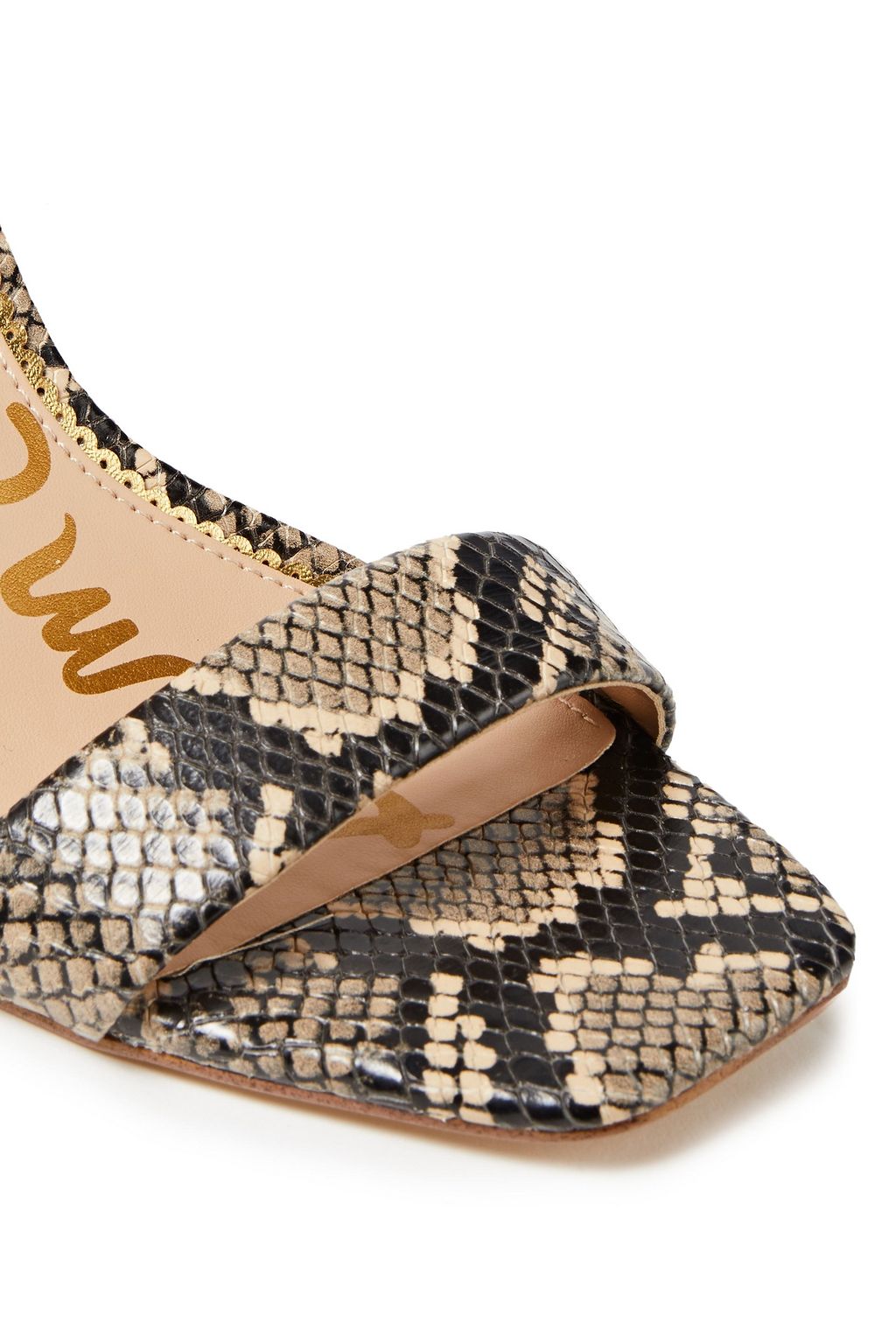 SAM EDELMAN Daniella snake-effect leather sandals