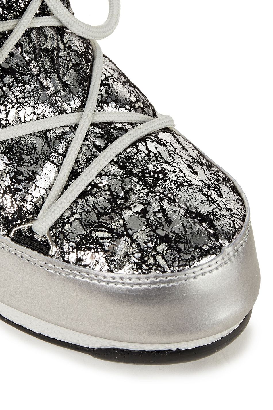 metallic silver snow boots