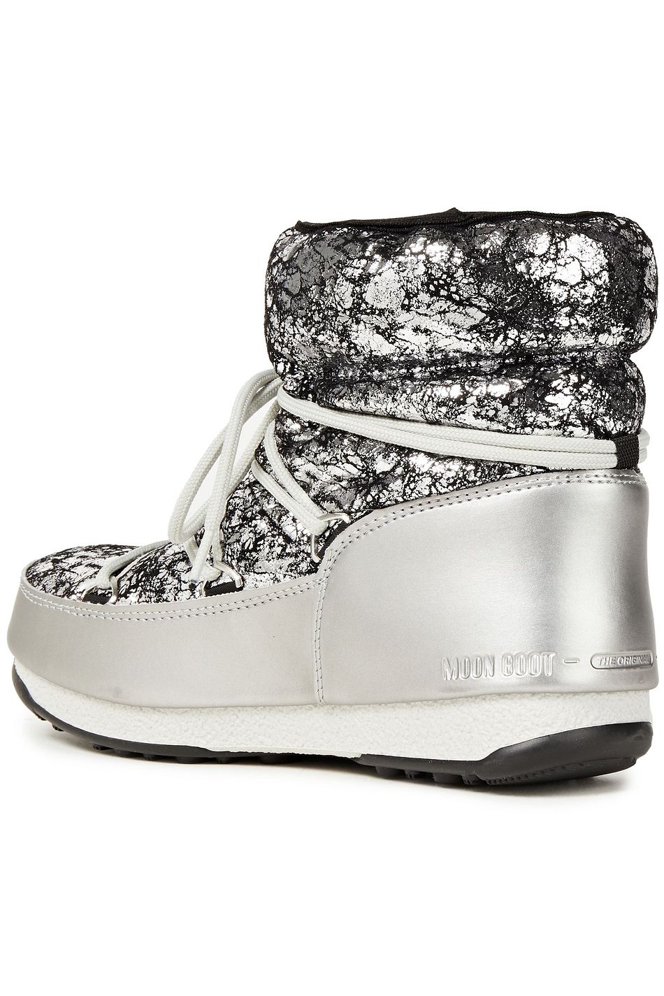 fendi printed shell and leather snow boots