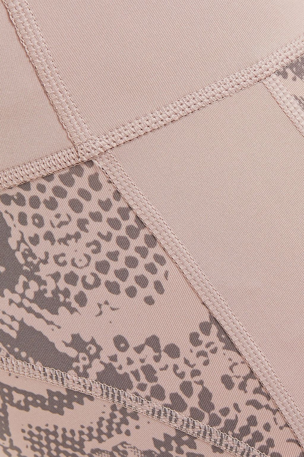 ADIDAS BY STELLA MCCARTNEY Mesh-paneled snake-print stretch leggings