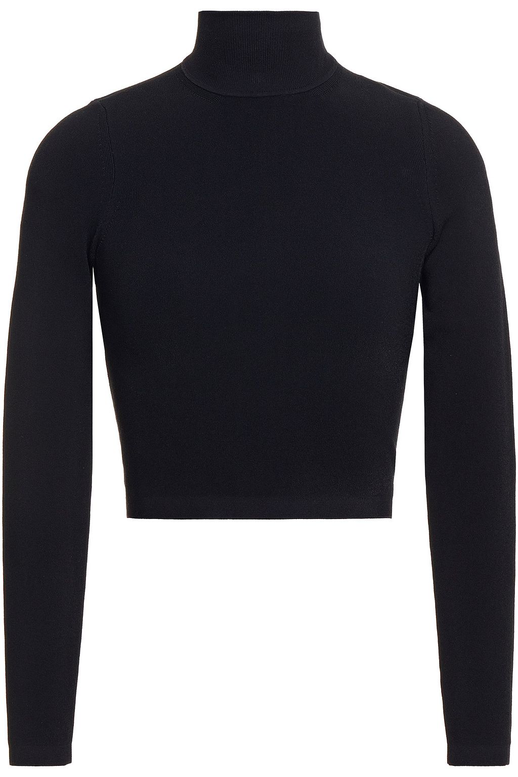 black stretch turtleneck