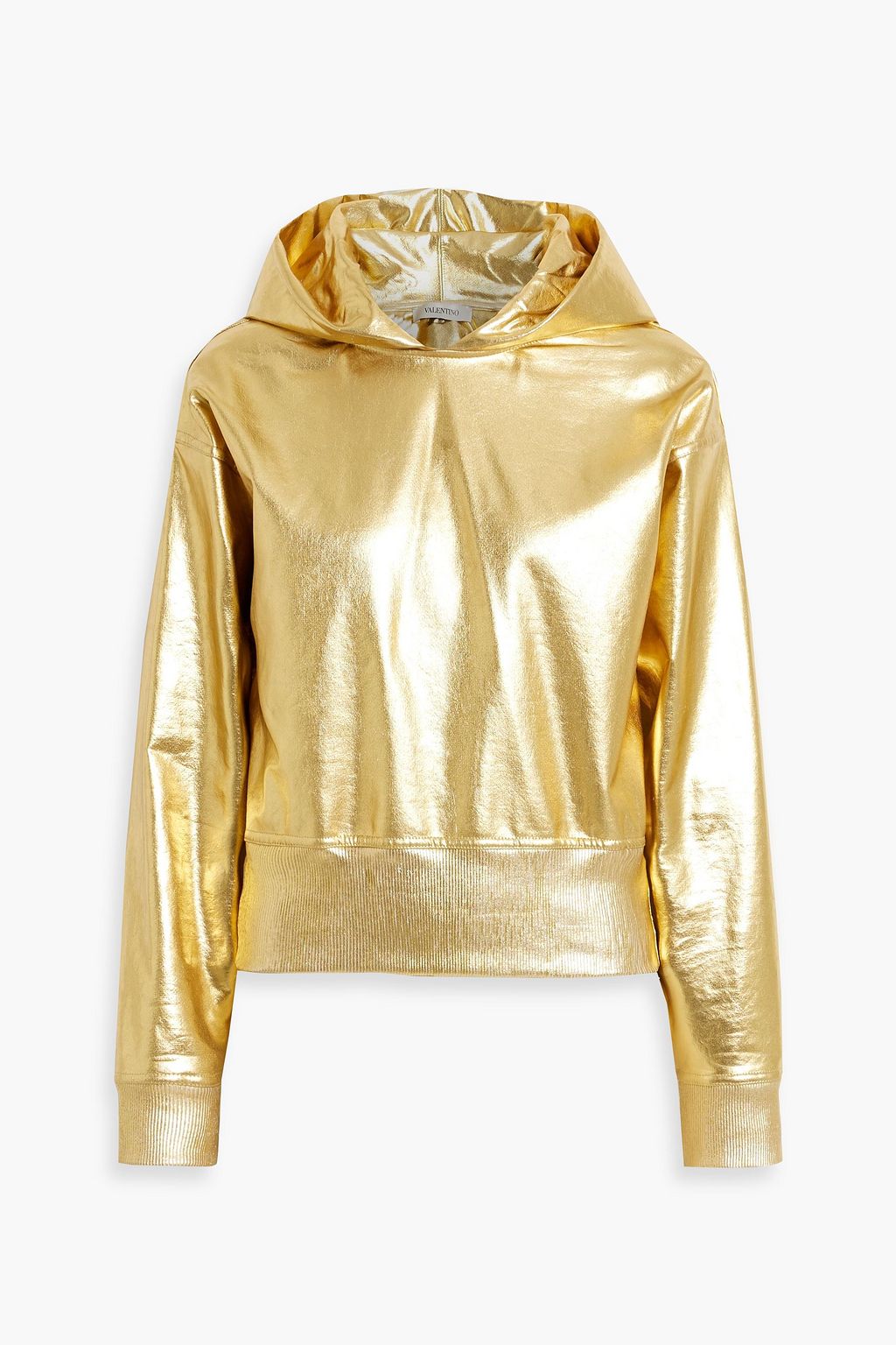 VALENTINO GARAVANI Metallic coated French cotton-blend terry hoodie | Sale  up to 70% off | THE OUTNET