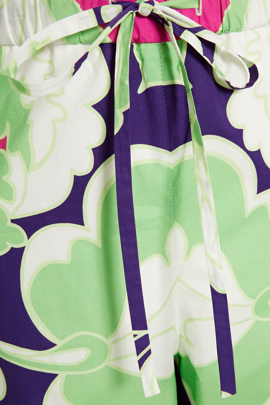 VALENTINO GARAVANI Printed cotton-poplin wide-leg pants