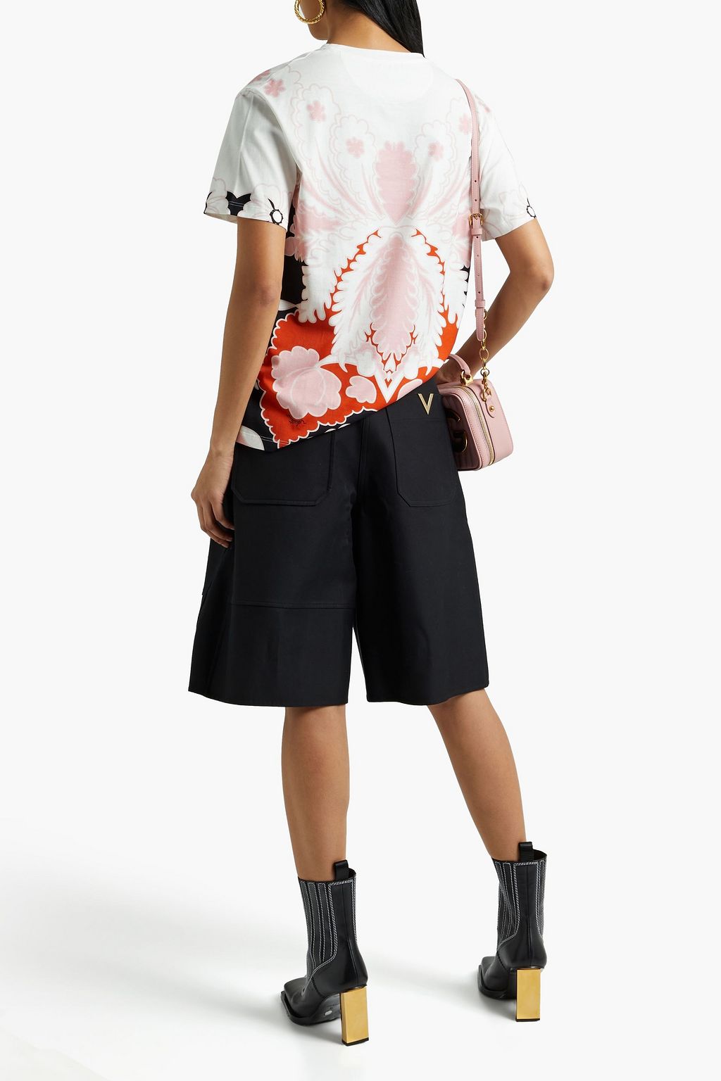 VALENTINO GARAVANI コットン混ギャバジン ショートパンツ