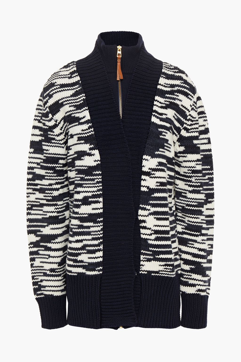 TORY BURCH Olivia merino wool-jacquard cardigan | THE OUTNET