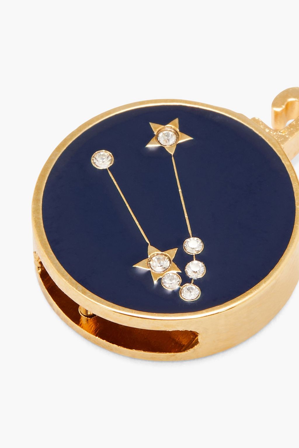 VALENTINO GARAVANI Gold-tone crystal and enamel pendant