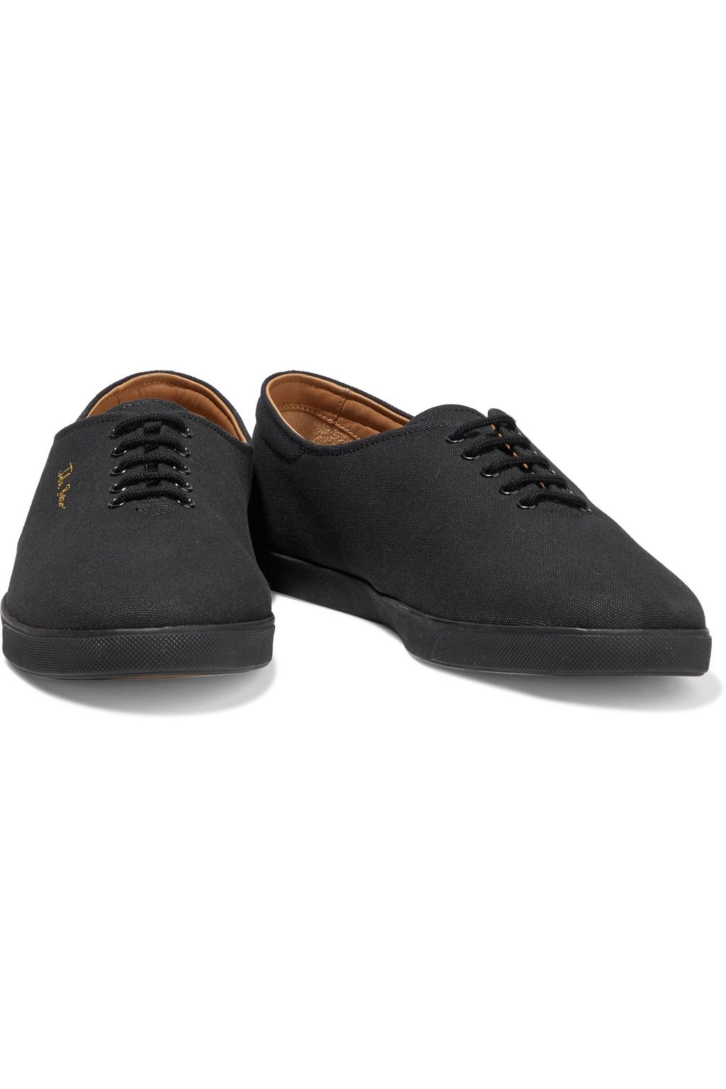 THE ROW Dean embroidered canvas sneakers