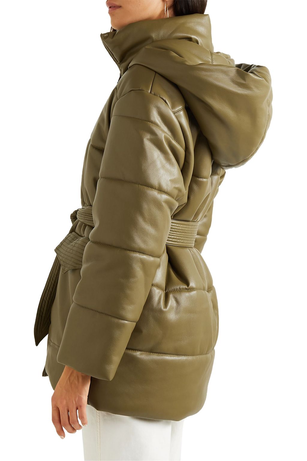 NANUSHKA Lenox quilted vegan leather hooded coat