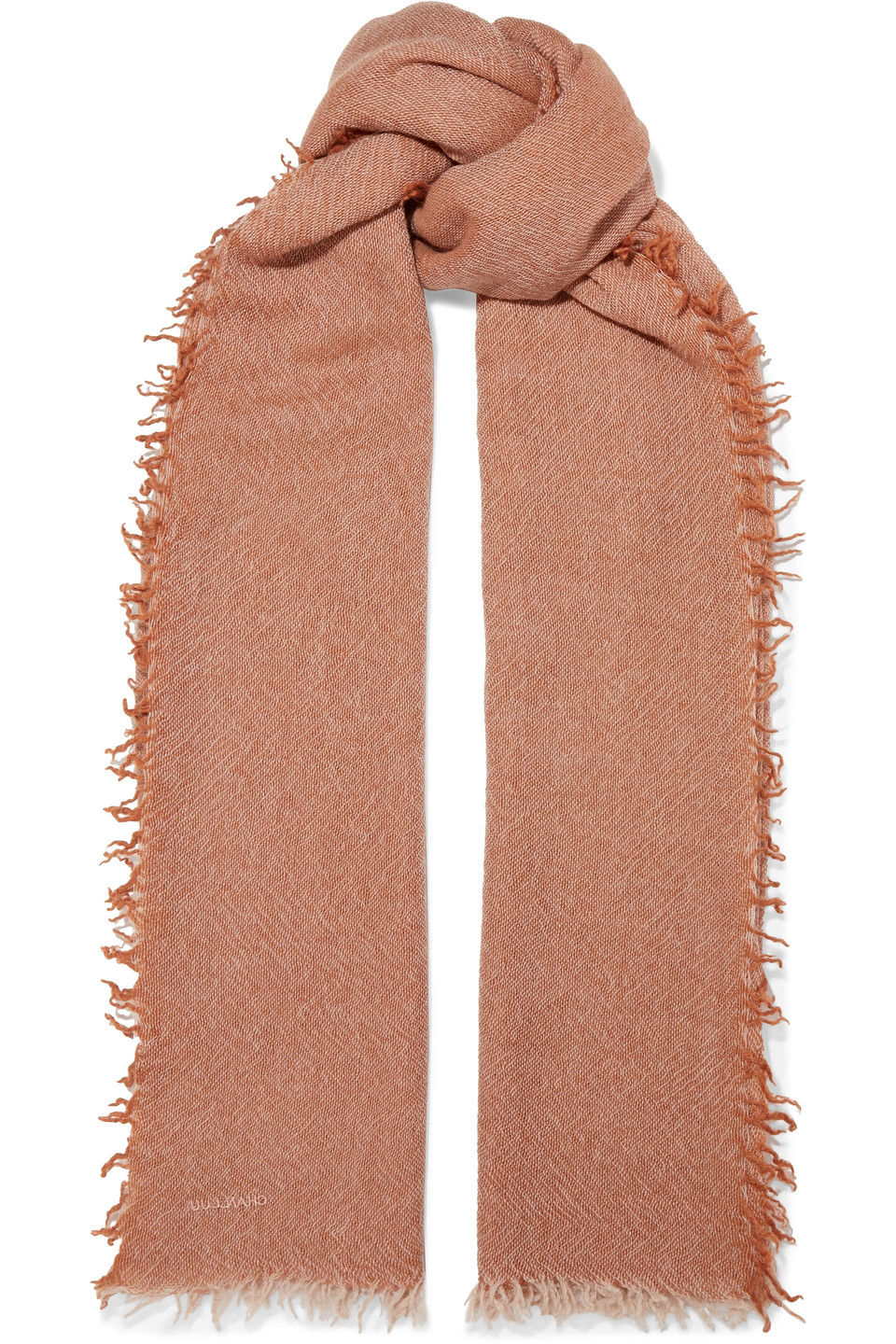 Chan Luu Woman Frayed Cashmere Scarf Tan Size --
