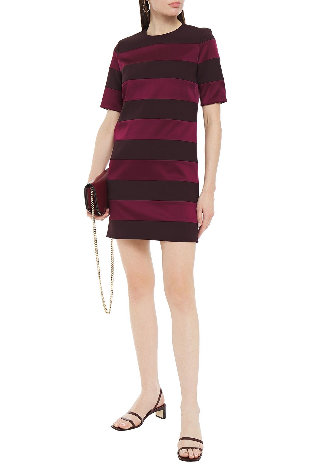 VICTORIA, VICTORIA BECKHAM Paneled crepe mini dress