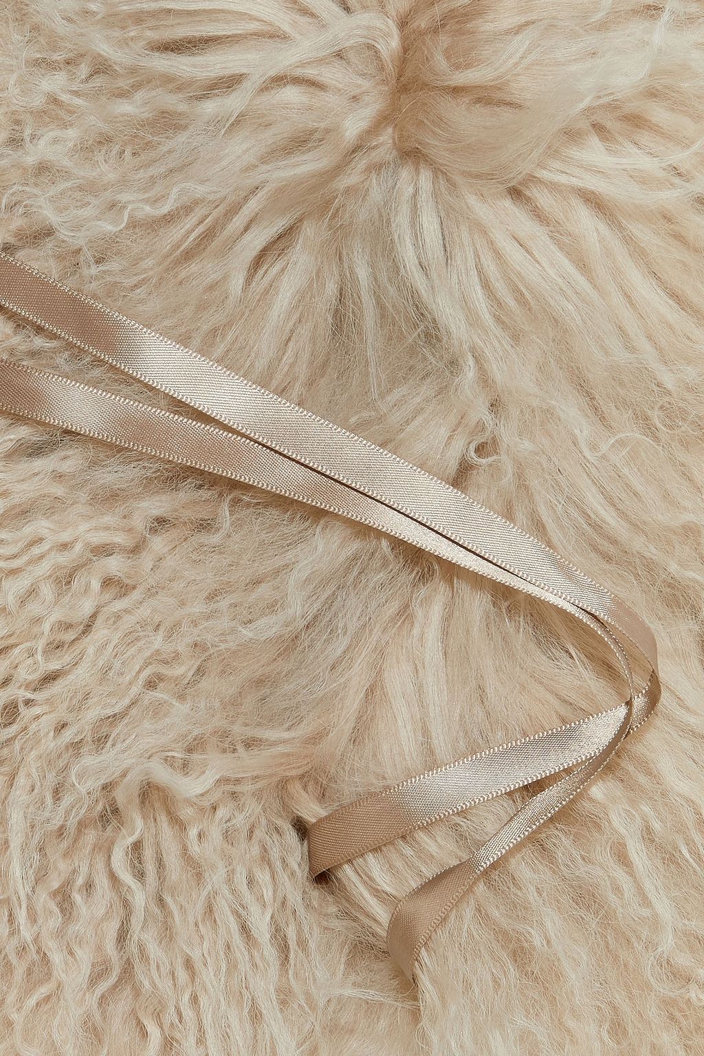 KARL DONOGHUE Satin-trimmed shearling collar