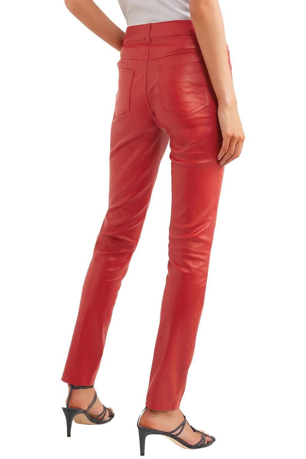 STAND STUDIO Stella leather slim-leg pants