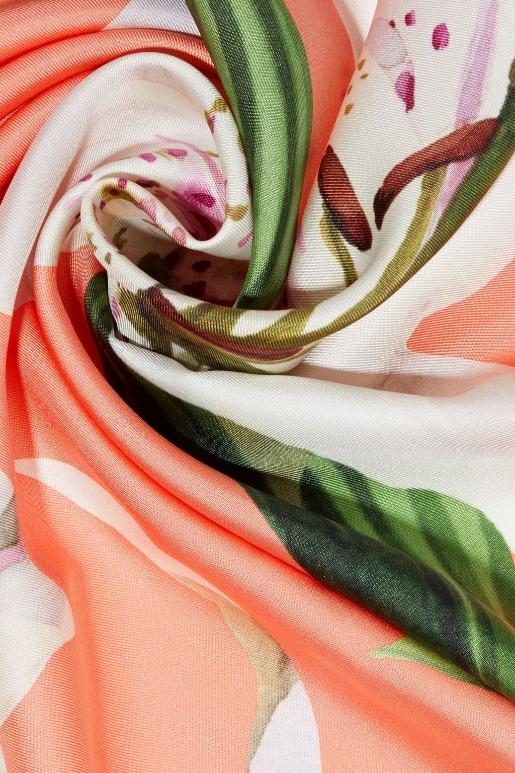 DOLCE&GABBANA Floral-print silk-twill scarf