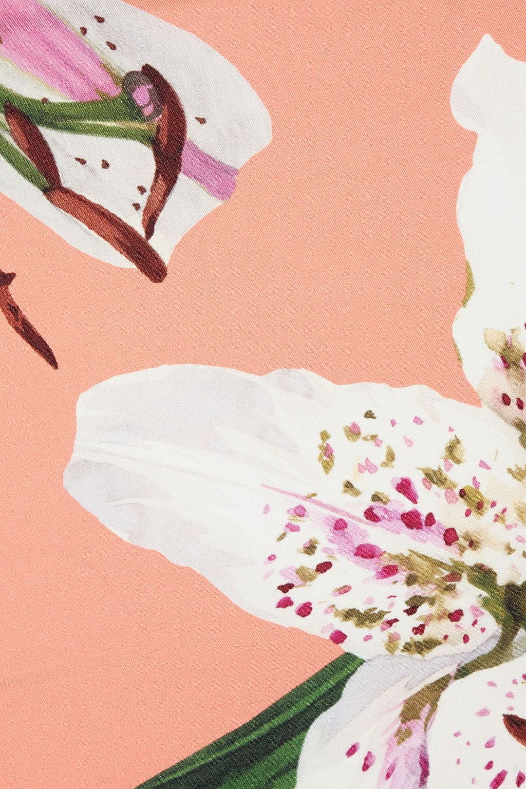 DOLCE&GABBANA Floral-print silk-twill scarf