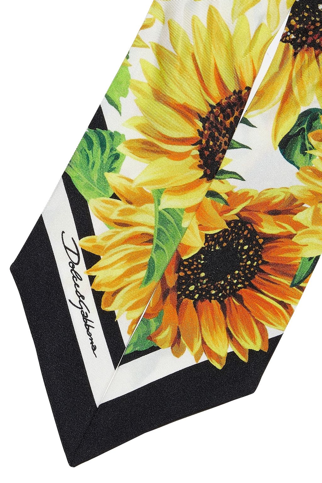 DOLCE&GABBANA Floral-print silk-twill scarf