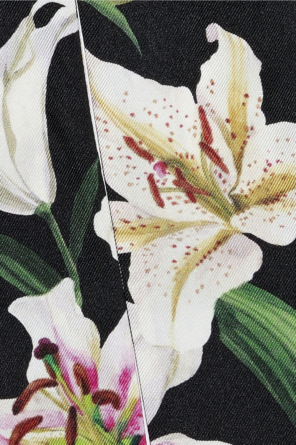 DOLCE&GABBANA Floral-print silk-twill scarf