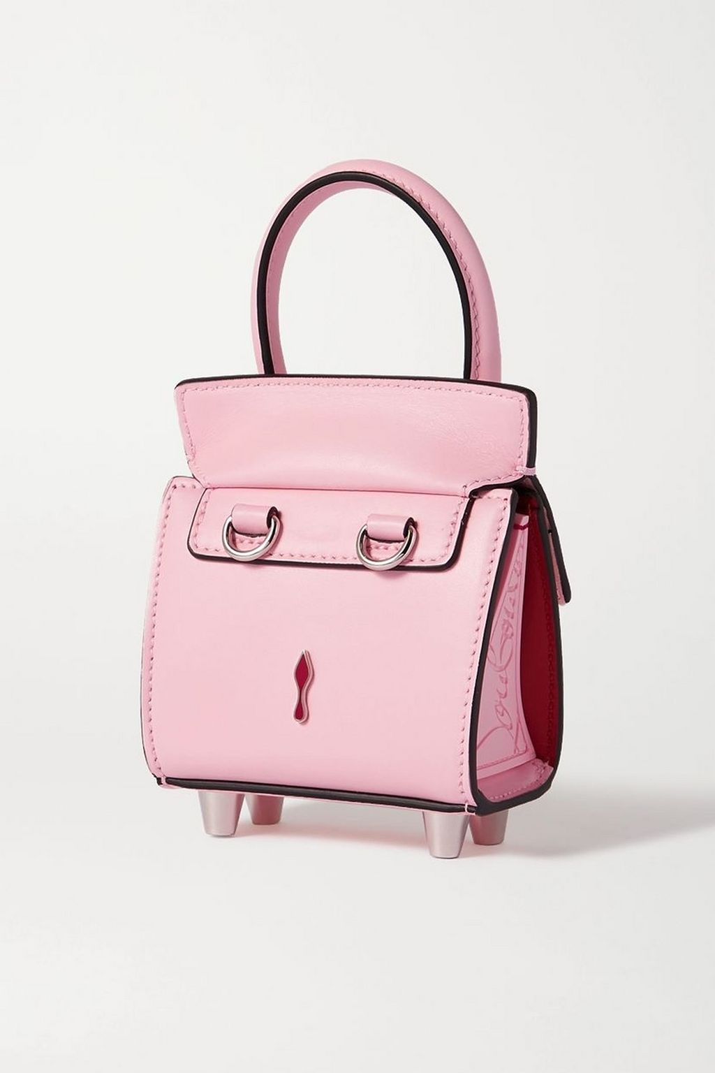 CHRISTIAN LOUBOUTIN Paloma Nano crystal-embellished suede, leather and rubber shoulder bag