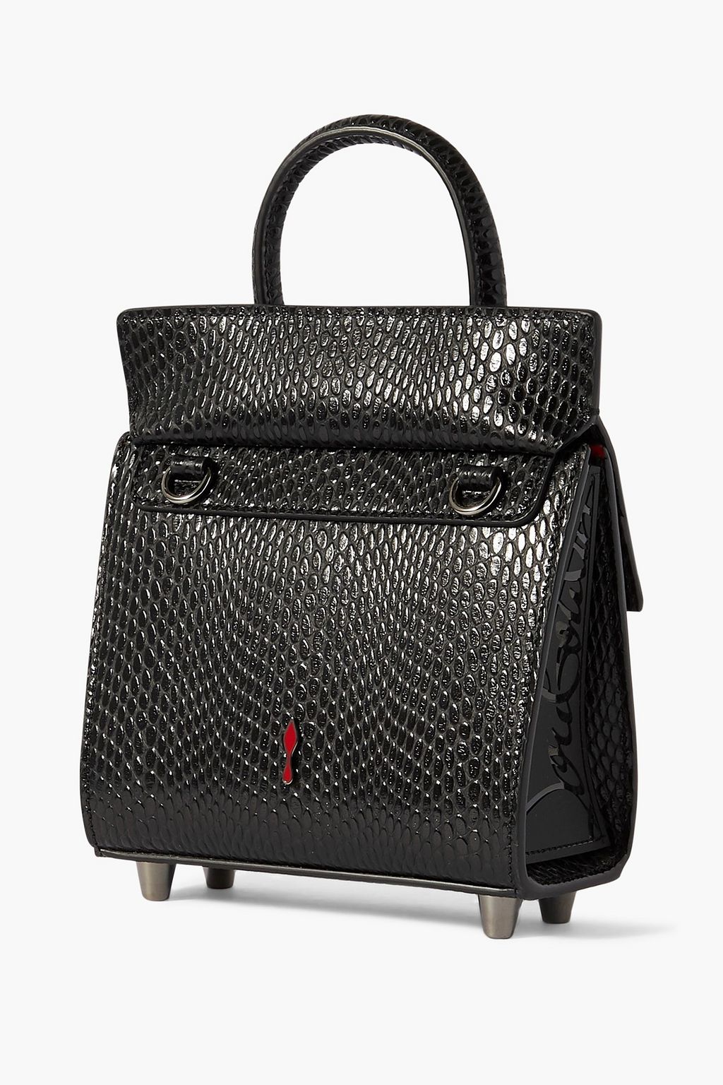 CHRISTIAN LOUBOUTIN Paloma mini snake-effect leather tote