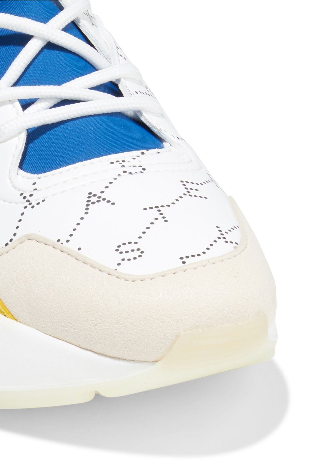 STELLA MCCARTNEY Eclypse neoprene and monogram-print faux leather exaggerated-sole sneakers