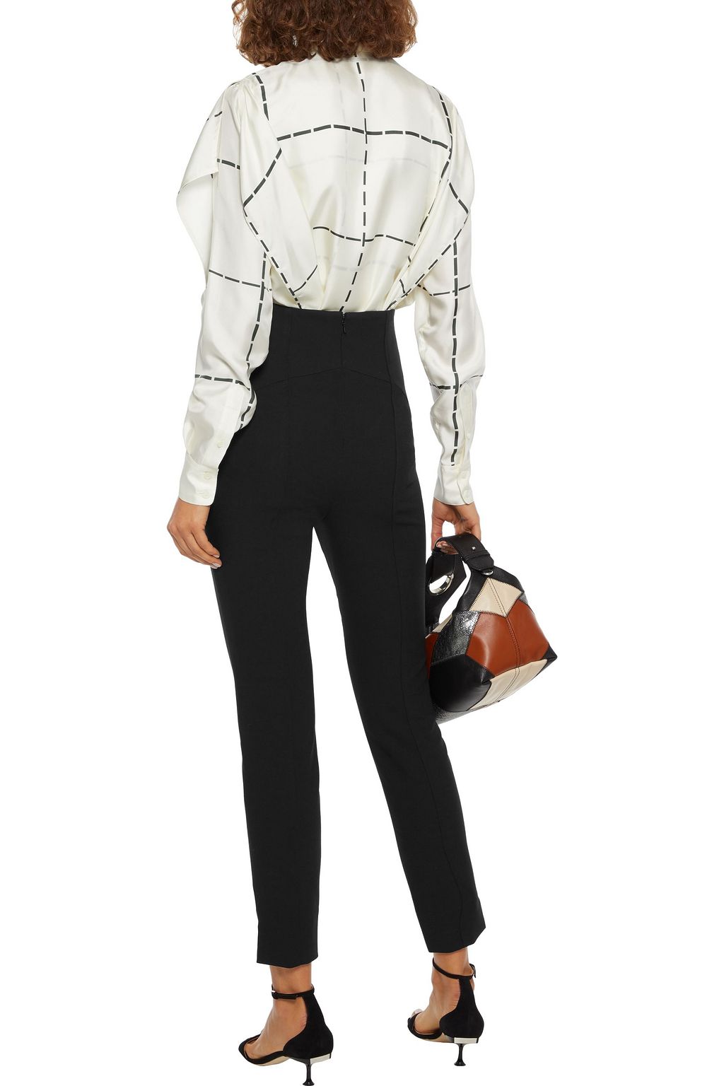 VERONICA BEARD Ferdinand bow-detailed cady skinny pants