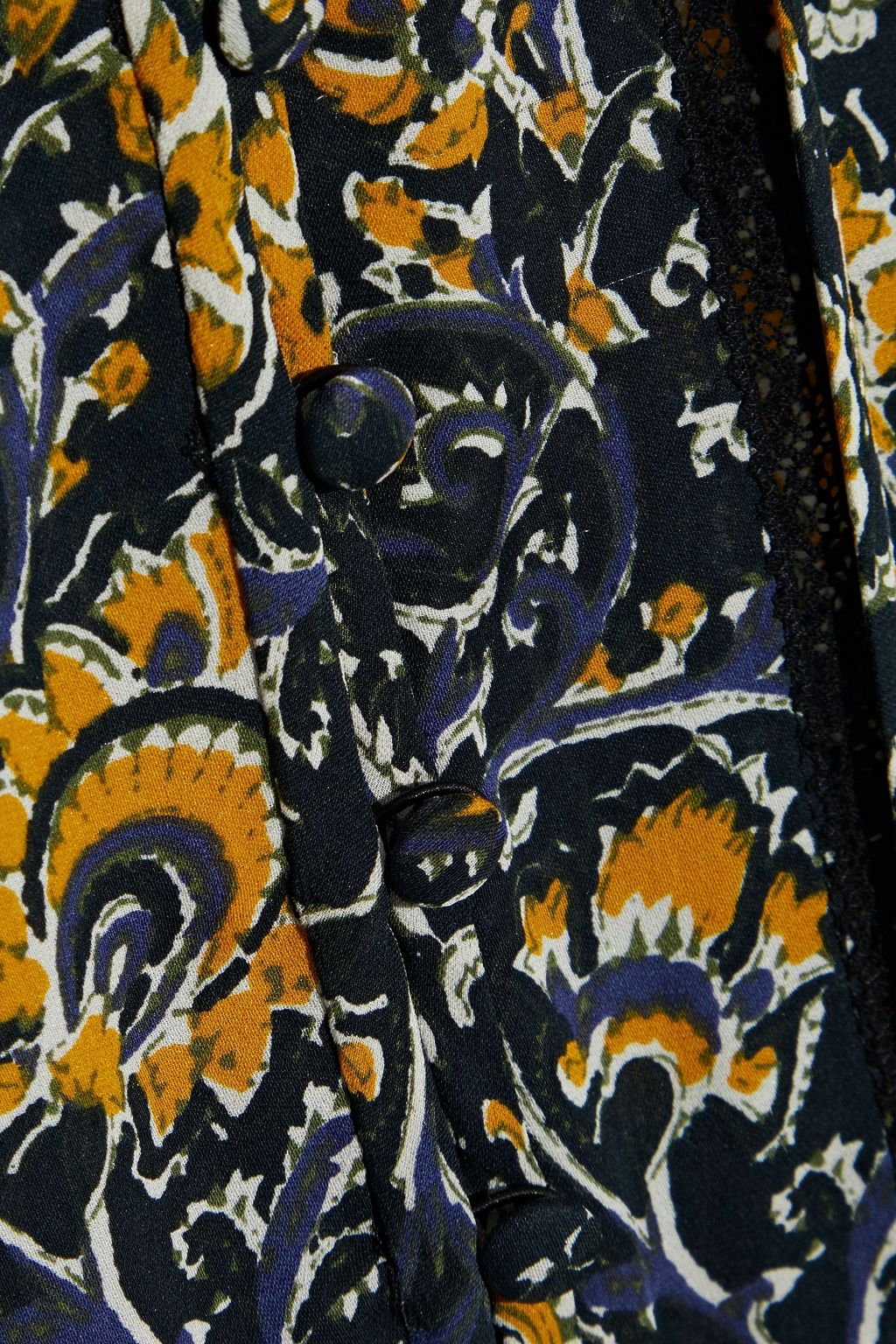 VERONICA BEARD Ida lace-trimmed printed silk mini dress