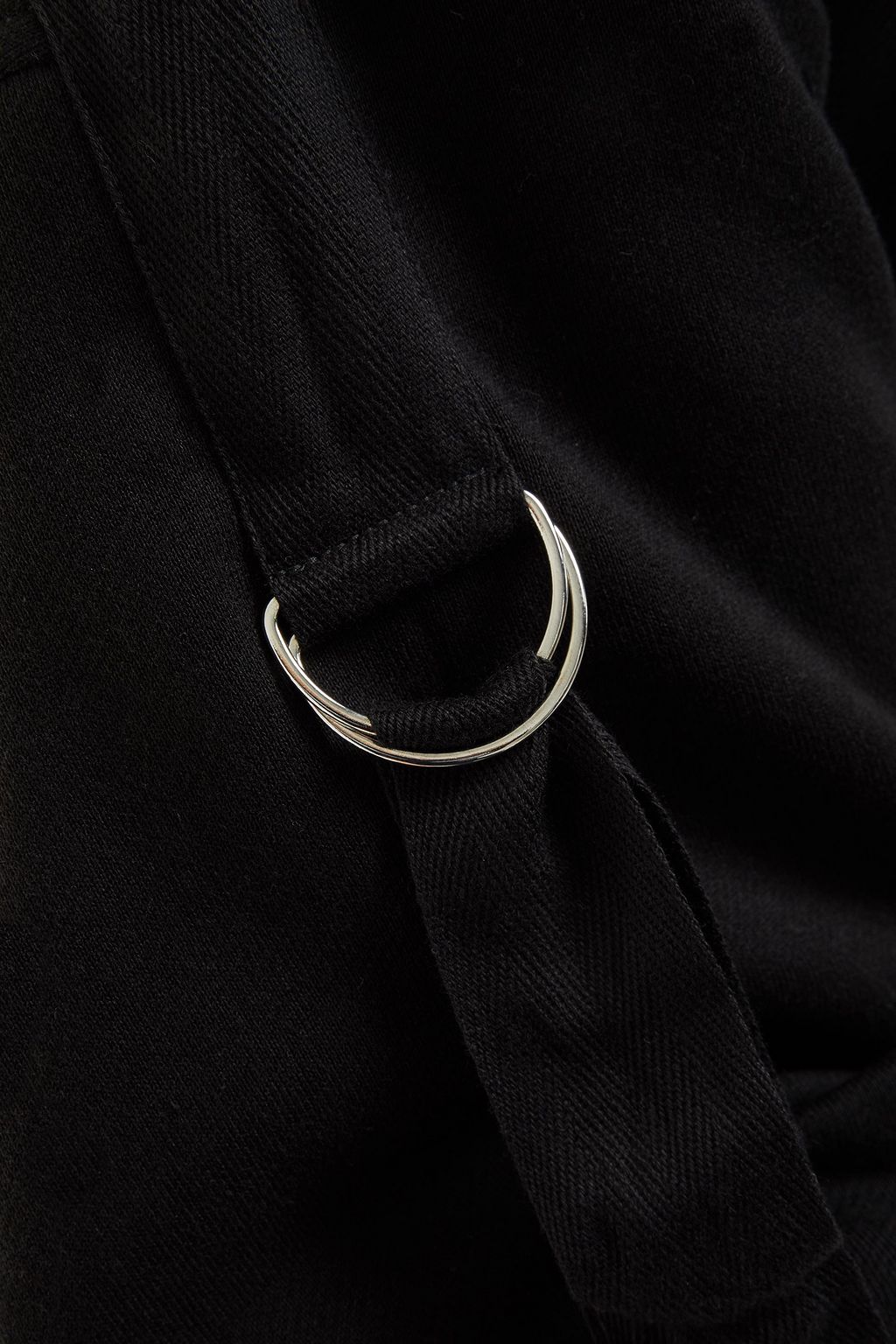 NINETY PERCENT Buckle-detailed organic French cotton-terry top